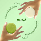 Rosemary Shampoo and Conditioner Bar Set 3 - Hair Growth, Regrowth, and Anti Hair Loss - Natural Solid Shampoo Bars for Women with Straight, Curly Hair for Thinning, Thickening Sulfate & Silicone free