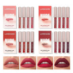 Mini Matte Lip Glaze Set, 16Pcs Liquid Lip Gloss with Gift Box, Rose Nude Red Lip Gloss Lip Stain Long Lasting Waterproof Non-Stick Lip Make Up Gift Set for Mum, Wife and Daughter