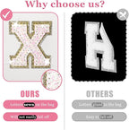 Initial letter patch makeup bag,