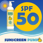 Rubber Ducky | Pump Sunscreen with SPF 50, Vitamin E Sunscreen for Face and Body | Broad Spectrum Lotion | SPF 50 Sunscreen with Pump Alternative for Moisturizing Sunblock (12oz Sunscreen Pump Bottle)