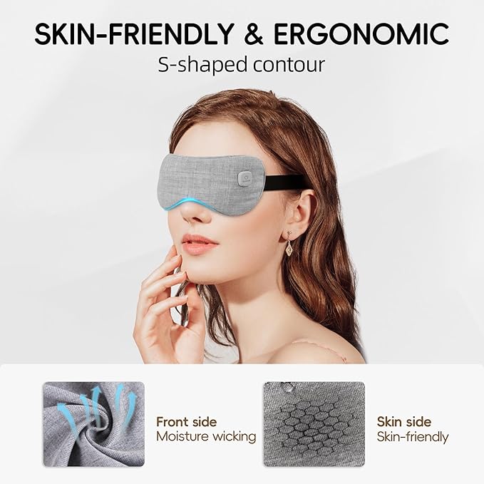 Graphene heated eye mask -