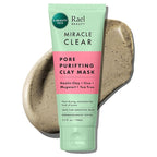 Rael Blackhead Remover, Miracle Clear Clay Mask, Exfoliating Face Wash, Pore Minimizer, Gentle and Hydrating, with Tea Tree, Vegan, Korean Skin Care (3.3 fl oz)