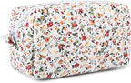 Soidram floral makeup bag quilted