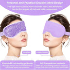 Permotary 2PCS Gel Eye Mask Reusable Hot Cold Compress Pack Eye Therapy,Therapeutic Gel Eye Spa Pad for Puffiness/Dark Circles/Eye Bags/Dry Eyes/Headaches/Migraines/Stress Relief-Pink&Purple