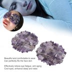 Jade Eye Mask, Amethyst Eye Pack Wrinkle Puff Elimination Dark Circles Fading Quartz Stone Eye Patch Jadestone Eye Massager Relieve Eye Fatigue