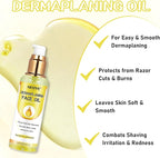 Dermaplaning Kit, Dermaplane Oil with Dermaplaning Tools, Shave Oil for Women, Softens Area Pre Shave & After Shave, Use with Face Razor, Face Shaver, Eyebrow Razor, Microblade