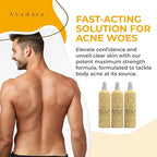 Acne Treatment Body Spray with 2% Salicylic Acid, Tea Tree Scent, for All Hair Types, Soothing and Moisturizing, 3-Pack