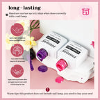 JODSONE 12 Bottles Gel Nail Polish Set Base Coat Glossy Top Coat Fast Drying Long Lasting Soak Off Wipe Free