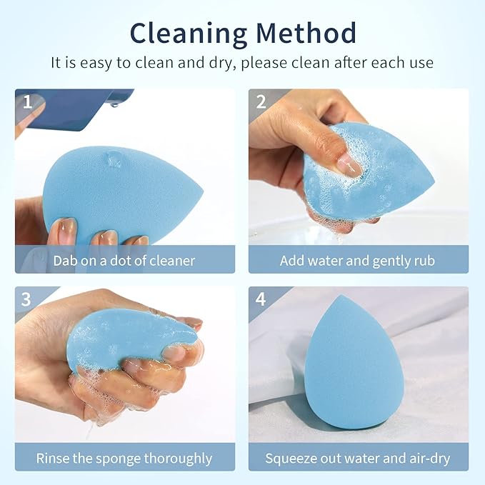 BEAKEY 5 Pcs Makeup Sponge Set, Latex-Free Makeup
