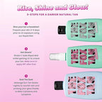 The Fox Tan Triple Threat Bundle, Hydrating Natural Tanning Accelerators For Deeper & Darker Tans, Vegan & Cruelty Free, 120mL x2 + 220 mL (3 Pieces)