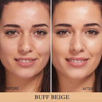 Air Cushion CC Cream Mushroom Head Cushion Foundation, BB Cream Face Makeup for Mature Skin Moisturizing Concealer Brighten Long-Lasting, Even Skin Tone for All Skin Types (Buff Beige)