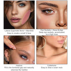 3 Pcs Face Contour Stick Kit, Matte Finish Face Stick Trio with Bronzer Blush Highlighter and Brush, Long Lasting Waterproof Cream Beauty Wand Makeup Set for Sculpt Glowing Face Look (#1, 8, 13)