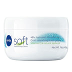 NIVEA Soft Refreshingly Soft Moisturizing Cream, Lightweight Body Moisturizer for Face, Body and Hands, Body Cream Enriched with Jojoba Oil and Vitamin E, 16 Oz Jar