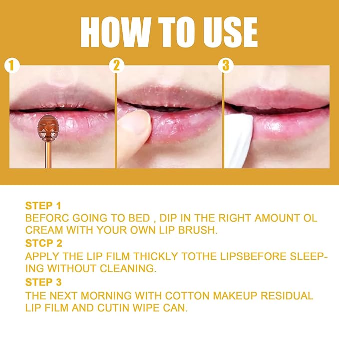 4PCS Nourishing Lip Balm Honey Pot, Honey Pot Lip Mask Propolis Moisturizing Bee Lip Balm with Brush, Hydrating & Prevention Dry and Cracked Lip Sleeping Mask Reduces Lip Lines Lip Care Product