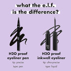 e.l.f. H2O Proof Inkwell Eyeliner Pen, High-pigment, Waterproof Liquid Eyeliner, Delivers A Matte Finish, Vegan & Cruelty-free, Sugarplum