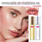 2PCS Plumping Lip Oil Set,Hydrating Lip Plumper Oil,No-Sticky Fuller Lip Oil Reduces Fine Lines,Hydrating Lip Plumping Lip Gloss for Moisturizing Dry Lips