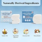 Kitsch 2-in-1 Ultra Sensitive Shampoo Bar & Body Wash + Conditioner Bar & Shaving Soap – Fragrance-Free Bar Soap for Sensitive Skin & Scalp - For Healthy, Radiant Hair and Skin - Made in USA – 2pcs