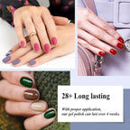 phoenixy Gel Nail Polish Kit with U V Light 48W, 44 Pcs 72 Effect Gel Nail Polish Set Base Glitter Top Coat Manicure Nail Tools Gifts for Women