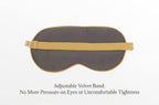 Premium Handcrafted 25 Momme Mulberry Silk Eye Mask for Sleeping (Golden Honey)