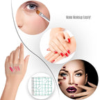 Disposable Makeup Palettes,Makeup Artist Must Haves Adhesive Makeup Mixing Tray Waterproof Tape,Mini Travel Makeup Palette for Women Girls Female Make up (2.4 Inch/140 Pieces)