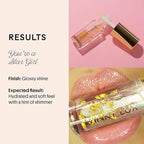 Winky Lux In The Stars Lip Oil, Non Sticky Lip Gloss Oil, Juicy Glossy Lip Balm, Vegan Hydrating Lip Oil with Jojoba Oil, Clear