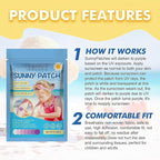 48Pcs White UV Stickers for Sunscreen,Sun Cream Stickers to Reapply,Waterproof UV Detection Stickers,UV Detection Reminder UV Patch for Adults Waterproof Patches,Facial Sunscreens