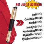 Dual Ended Silicone Lip Brush with Lid, Jelly-like Lip Makeup Brush, Versatile Makeup Applicator for Lips, Concealer, Contour, Blush, Bronzer, and Eyes, 1 count