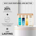 BellaVita Luxury Unisex Cologne Gift Set (4x20ml) | Fragrances Includes Honey OUD, SKAI, FRESH & White OUD | Travel Size Mini Perfumes & Spicy Vanilla Perfume Oil | Unisex Perfume for Women & Men