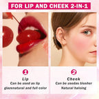 7 Colors Korean Lip Tint Stain Set Long-lasting Waterproof Velvet Lip Tint Moisturizing Lip Gloss Set，Multi-Use Lip and Cheek Tint for Women Daily Lip Makeup