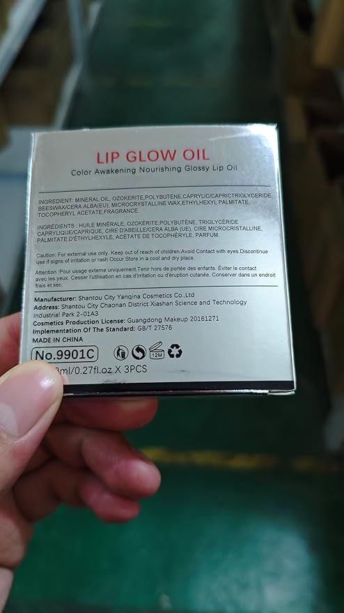 Glossy Lip Gloss Oil, 3 Pack No-Sticky Tinted Lip Oil Plumping Gloss for Dry Lip and Lip Care, Lip Clear Lipgloss Gift for Girls, Non-Sticky, Long Lasting Moisturizing