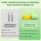 POP MODERN.C Rosemary Solid Shampoo and Conditioner Bar Set for Hair Growth, Moisturizing, 160g, 2.8219 Ounce, 2x80g Soaps, 2 Wooden Holder, Mother's Day Gift