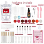 Lip Gloss Making Kit, TSVATE Lip Gloss Kit, Diy Lip Gloss Making Kit, Fun Make Your Own Lipgloss Kids Lip Gloss for Girls, Women, Moisturizing Lip Gloss Base, Jojoba Oil, Lip Gloss Tubes, Gift for Her