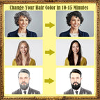 Herbal Burgundy Hair Dye Shampoo - Instant 3-in-1 Gray Coverage for Women & Men, 16.90 Fl OZ (Dark Wine Red)