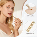 Unaone 2 Pack Lip Brush for Lipstick, Dual-Ended Lip Makeup Brush with Lid, Lipstick Brush for Lip Gloss