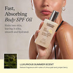 Everyday Humans Sun Glazed SPF30 Sheer Body Glow Oil with Gold Mica | Hydrating Non-Sticky Glowing UV Protection Cruelty Free 5.1 Fl Oz | Bergamot, Squalane, Jojoba Seed Oil | UVA/UVB Broad Spectrum