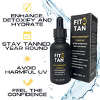 Self Tanning Drops For Face and Body - Hydrating and Gradual Dark Tan - 30ml