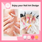 JODSONE Gel Polish Nail Art Gel Liner Set 32 Colors Orange Grey Pink Green Blue White Black Need U V Lamp Cured with Thin Brush Gift for Girls