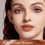 Mistine Makeup Lip Gloss Lip Plumber Non-sticky Tinted Lip Gloss Infused with 1% Peptide Moisturizing Shiny Finish Lip Tint Hydrating Lifter Gloss Lightweight Feeling Lip Oil J06 Amber Brown 0.1 fl oz