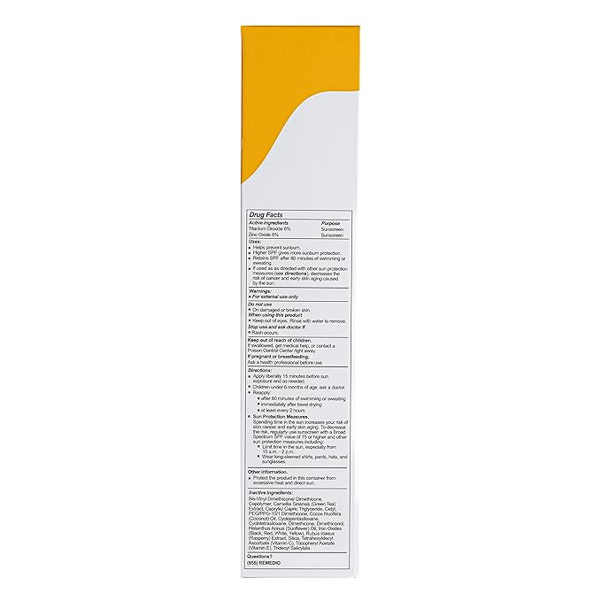 Santo Remedio, Piel Eterna, RADIANCE Silky Primer Mineral Sunscreen with SPF 42 (1.7 Fl Oz), Tinted Broad Spectrum Protection with Antioxidants and Vitamin C, Ivory Tone