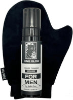 Self-Tanner for Men | King Glow - Water-Based, Fast-Drying Sunless Tanning Foam for Body and Face - Natural Tan Without the Sun (Mitt Included)