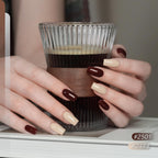 GAOY 42 Pcs Gel Nail Polish Kit, Brown Glitter Burgundy Red Colors All Seasons Gel Nail Polish Set with Glossy & Matte Top Coat and Base Coat for Salon and DIY Manicure at Home