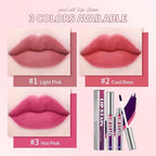 3 Pcs Peel Off Lip Stain Lip Tint Set, Lip Stain Peel Off Matte Lip Liner, Long-Lasting Lip Tint Stain Peel Off Lip Gloss, Waterproof Non-stick Cup Peel Off Lipstick Lip Stains for Women