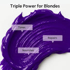 MAREE Purple Hair Mask - Toner for Blonde Hair - Purple Conditioner for Color Treated - Brassy, Bleached, Highlighted, Platinum, Ash and Silver - with Keratin – Matizador Para Cabello Rubio