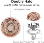 co2CREA Hard Case and Replacement Head Compatible with Finishing Touch Flawless Facial Hair Remover Electric Face Razor for Women (Pink Crystal Case + Replacement Head)