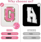 Initial letter patch makeup bag,