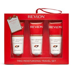 REVLON Get Carried Away Trio Moisturizing Travel Set, Shea Butter and Almond Oil Infused, Moisturizing Body Wash, Body Lotion, Exfoliating Body Scrub, 3 Count (2.88 fl oz)