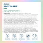 Seaweed Bath Co. Detox Body Scrub, Rosemary Mint Scent, 6 Ounce, Sustainably Harvested Seaweed, French Sea Clay, Coffee Extract