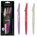 ARABESKS Dermaplaning Tool, 3ct | Dermaplane, Face Razors for Women, Eyebrow Razor, Facial Razor, Dermaplaning Razor, Womens Face Razor Peach Fuzz Remover, Eyebrow Trimmer