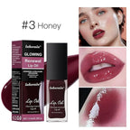3 Colours Hydrating Lip Tinted Oil, Moisturizing Crystal Jelly Lip Gloss Ultra-Shiny Finish Soften & Smoothes Lips Texture Plumping Liquid Lipstick for Girls and Women