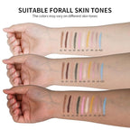 Eyeshadow Stick Matte Eye Shadow Pencil Cream to Powder Eye Brightener Crayon Long-Lasting Crease-Proof Neutral Eyeshadow Buildable & Blendable High Pigmented Eye Liner Makeup for Women, 2 PECAN